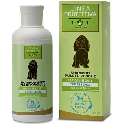 Linea 101 - Shampoo Neem Pulci e Zecche per Cani e Gatti
