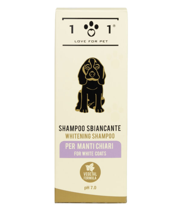Linea 101 - Shampoo Cane Sbiancante per Manti Chiari - 250 ml