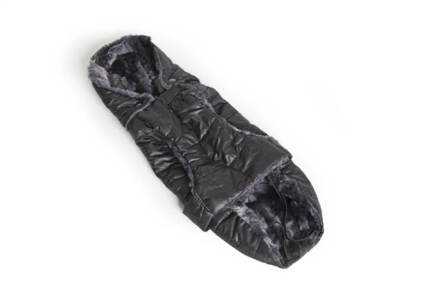 Fashion Dog - Cappotto impermeabile Cane trapuntato completamente foderato in eco pelliccia con cappuccio removibile <br> Art. 118 - immagine 3