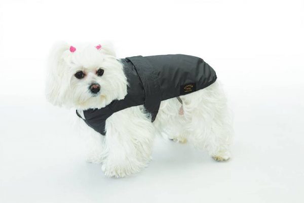Fashion Dog - Cappotto impermeabile con imbottitura staccabile - Art. 109 Nero - Indossato