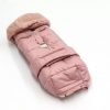 Fashion Dog - Cappotto trapuntato con cappuccio rimovibile completamente foderato in eco pelliccia - Art.130 Rosa Fronte