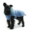 Fashion Dog - Cappotto trapuntato con cappuccio rimovibile completamente foderato in eco pelliccia Indossato - Art.130 Azzurro