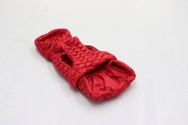 Fashion Dog - Impermeabile trapuntato con cappuccio rimovibile - Art.275 Rosso - Retro