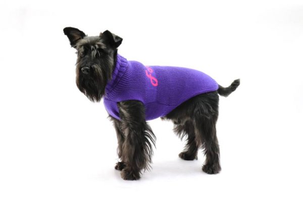 Fashion Dog - Maglione da Cane 50% lana merinos 50% acrilico Indossato - Art. 312 Viola