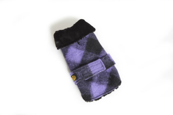 Fashion Dog - Cappotto Cane in misto lana completamente foderato in eco pelliccia <br> Art. 253 - immagine 2