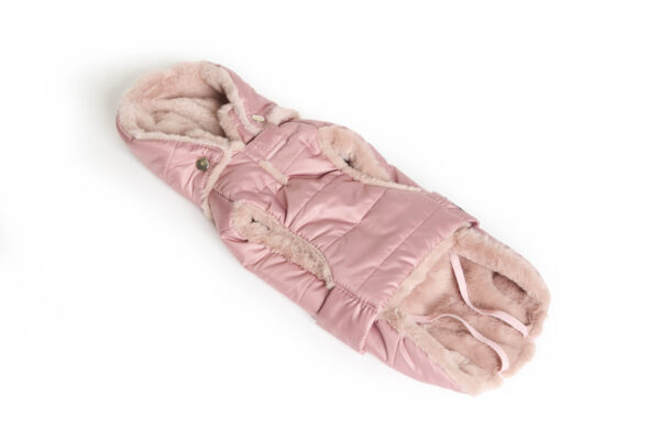 Fashion Dog - Cappotto trapuntato completamente foderato in eco pelliccia con cappuccio rimovibile <br> Art. 130 - immagine 8