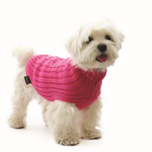 Maglione per Cane 50% lana merinos 50% acrilico - Fashion Dog - Art 303 brio - Fucsia