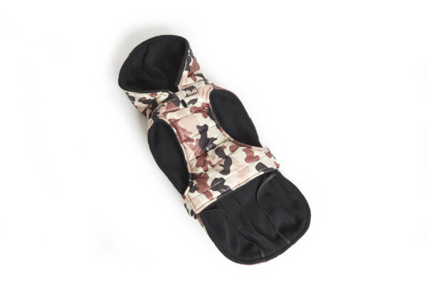 Fashion Dog - Cappotto trapuntato in pile per Bassotto con cappuccio e asola per pettorina <br> Art. 146 - immagine 3