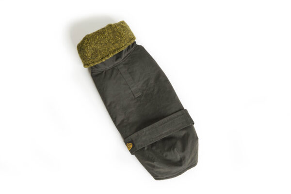 Fashion Dog - Cappotto impermeabile Cane foderato in pannetto di lana con cappuccio e asola per pettorina <br> Art. 254 - immagine 3