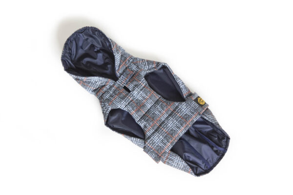 Fashion Dog - Cappotto impermeabile Cane trapuntato con cappuccio e asola per pettorina <br> Art. 264 - immagine 3
