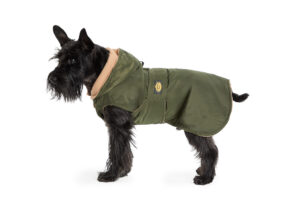 Fashion Dog - Cappotto impermeabile completamente foderato in pile con cappuccio e asola per pettorina   Art. 281