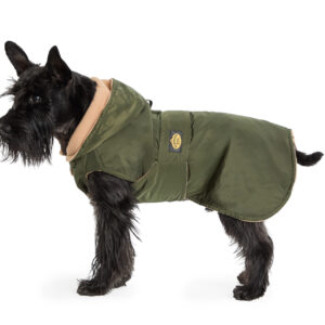 Fashion Dog - Cappotto impermeabile completamente foderato in pile con cappuccio e asola per pettorina - Art 281